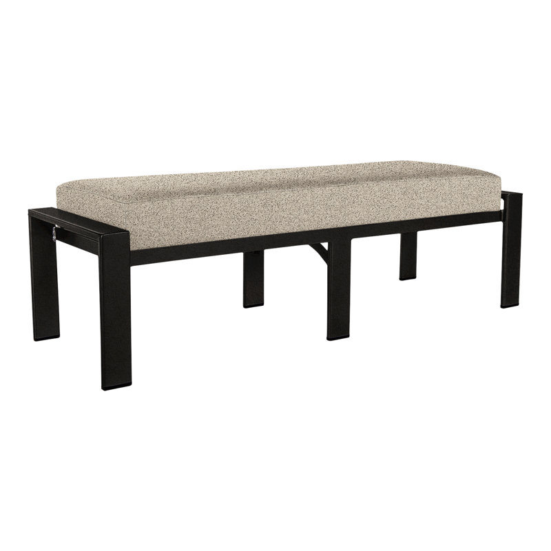 Studio Patio Bench, Carbon Black, Mainstreet Latte