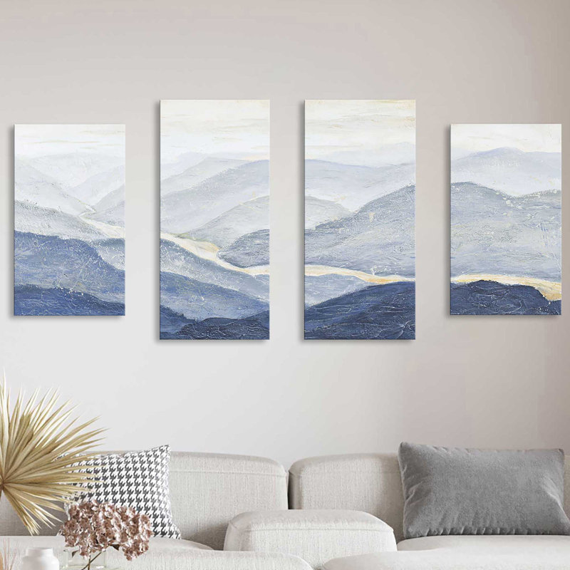 " Blue Mountains " 4 - Pieces, 30" H x 56" W
