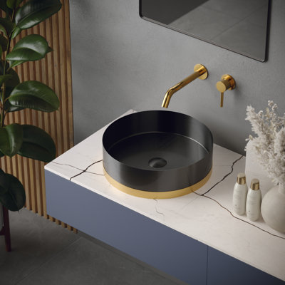 Karran Cinox 15.75 " Stainless Steel Circular Bathroom Sink