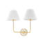 Wedgewood Wall Sconce in Aged Brass and Soft Studio Green by Mark D. Sikes-470478480