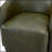Faux Leather Swivel Barrel Chair-1516826005