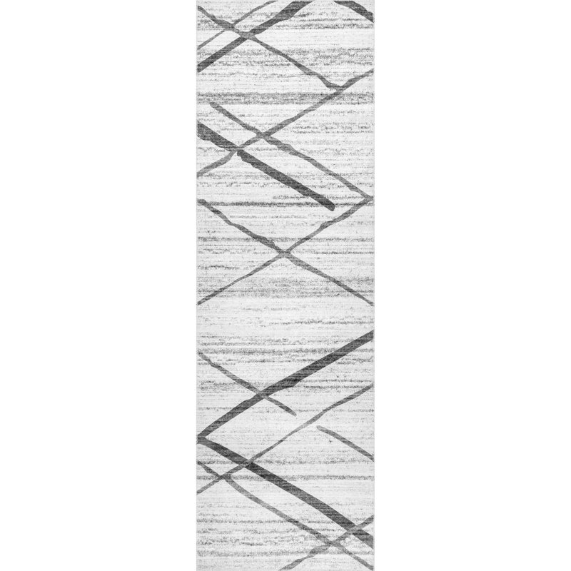 Trellis Trellis Machine Washable Area Rug for Living Room Bedroom Dining Room Kitchen, Runner 2'6" x 8'