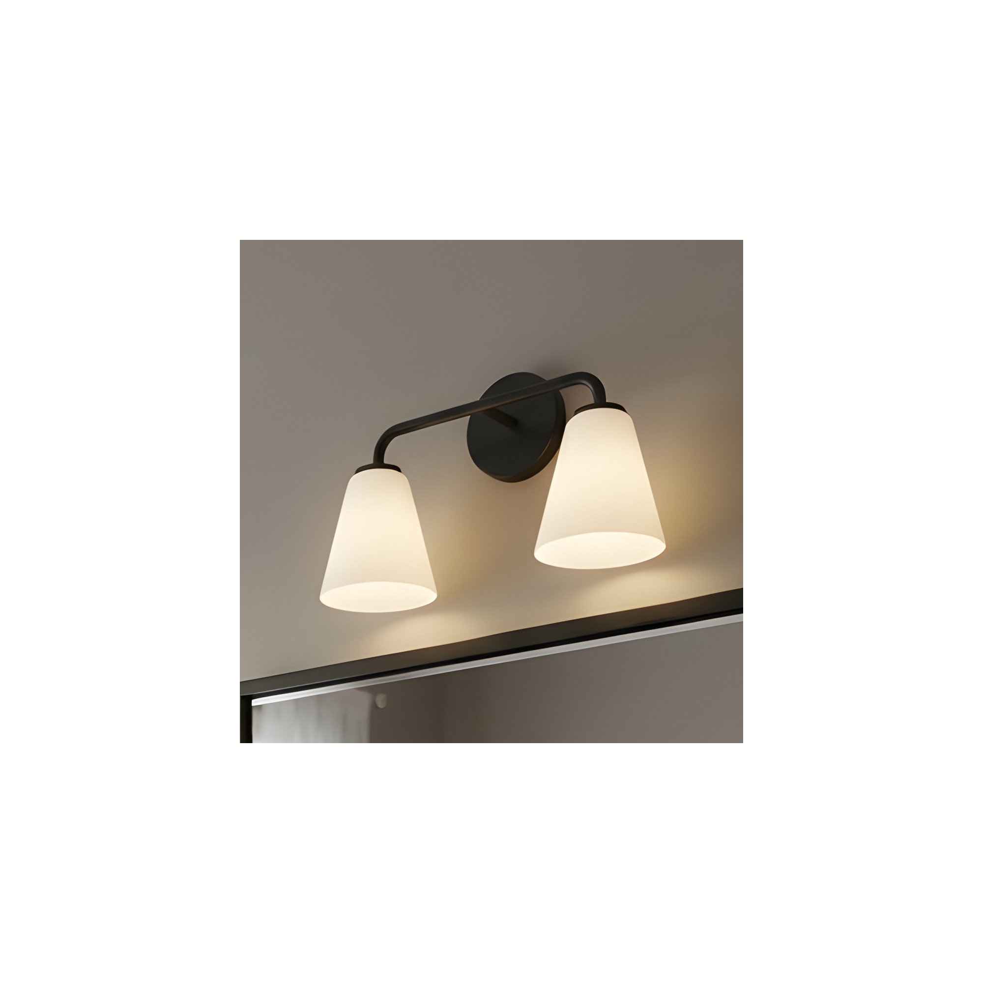 Senda One Light Vanity, 2, Midnight Black, White