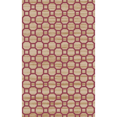 Tapis rose / beige tissé à la main Brentford