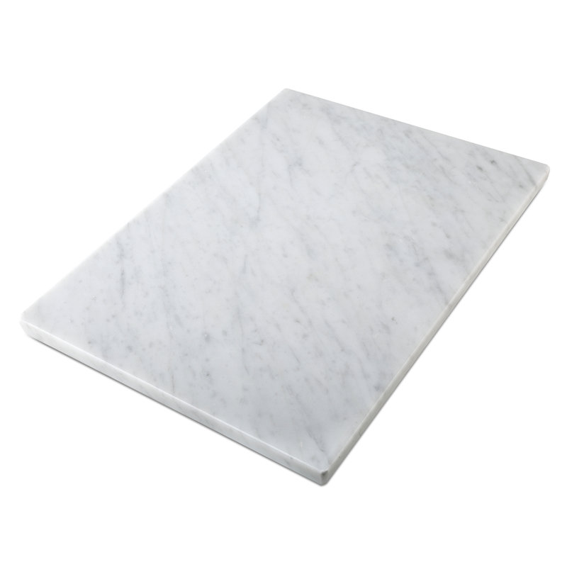 Grande planche à découper en marbre Koville, 16 x 12 po, Carrare Bianco