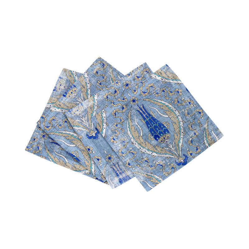 Byzantine Jewel Cotton Sateen Cocktail Napkins, Classic