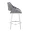 Tabouret de bar pivotant contemporain avec repose-pieds - ensemble de 2-801842569