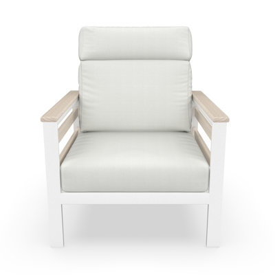 Townsend Metal Outdoor Lounge Club Chair With Sunbrella Cushion by Birch Lane