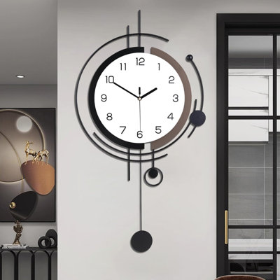 Large Wall Clocks For Living Room16x30.5Inch(Black)