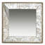 Miroir 24 po x argent antique avec décor floral, plateau de présentation décoratif, carré suspendu argenté Transforms Home, ornements décoratifs, améliore l'apparence, option