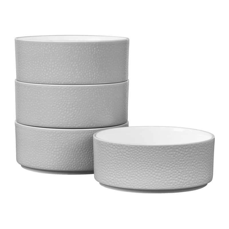 Bols à céréales Noritake Colortex Stone Stax, 6 po, 20 oz, Gris