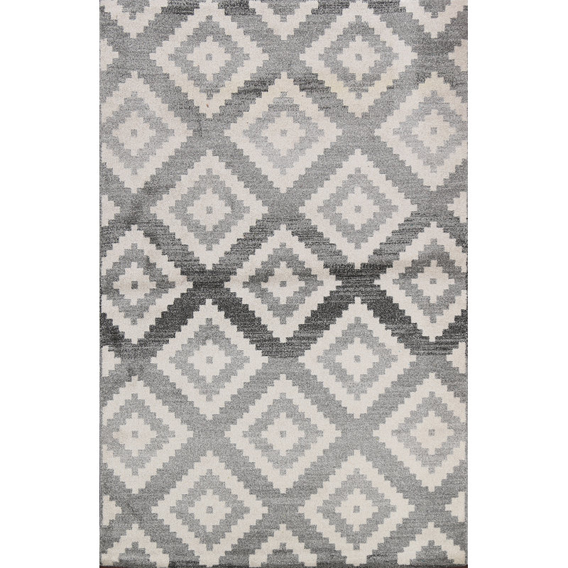 Tapis géométrique gris