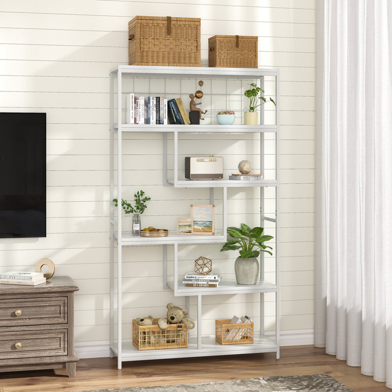 Nelams 178cm H x 100cm W Metal Standard Bookcase