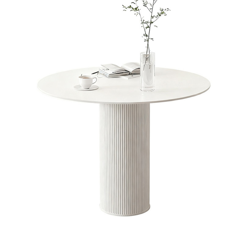 Table de salle à manger blanche, H 29,53 po x L 39,37 po x l 39,37 po