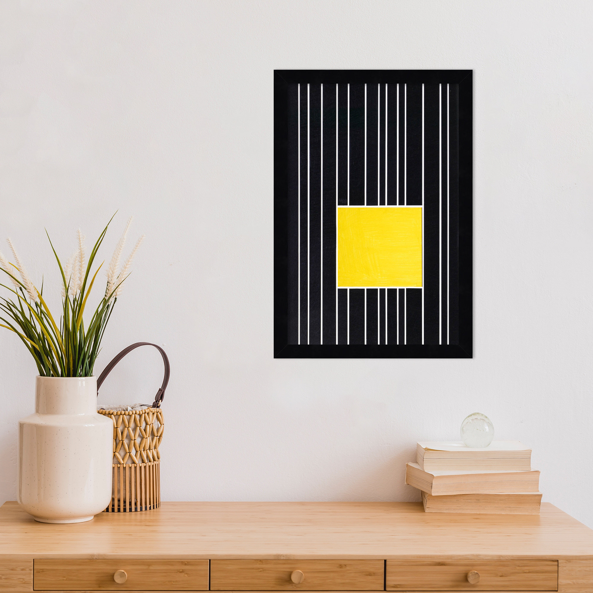 Yellow Box Self Storage by Alex Dunn, 17" H x 12" W, Black