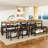4- Piece Dining Set, Dining Table with 1 Benches and  2 Short Stool for 4, Dinner Table With Metal Frame And Storage Shelf, Kitchen Table And Chairs For Dining Room, Breakfast Nook, Small Space