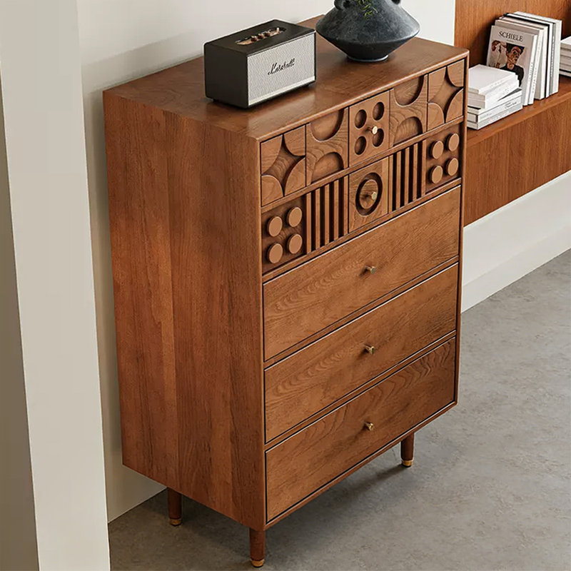 Modern Walnut Solid Wood Sideboard