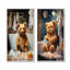«Bear Bathaign Bubbles II» - ensemble de 2 reproductions d'art sur toile-1730228784-1730228788