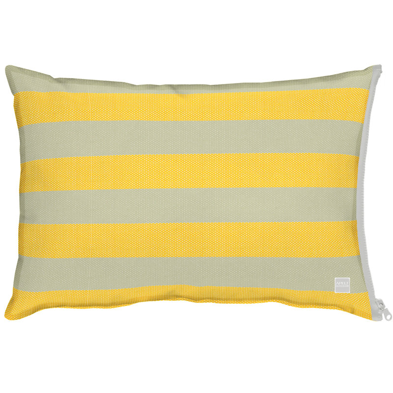 Striped Rectangular Cushion, Yellow