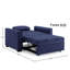 Chaise convertible en chenille capitonnée l 52,4 po Akorede-2015478155