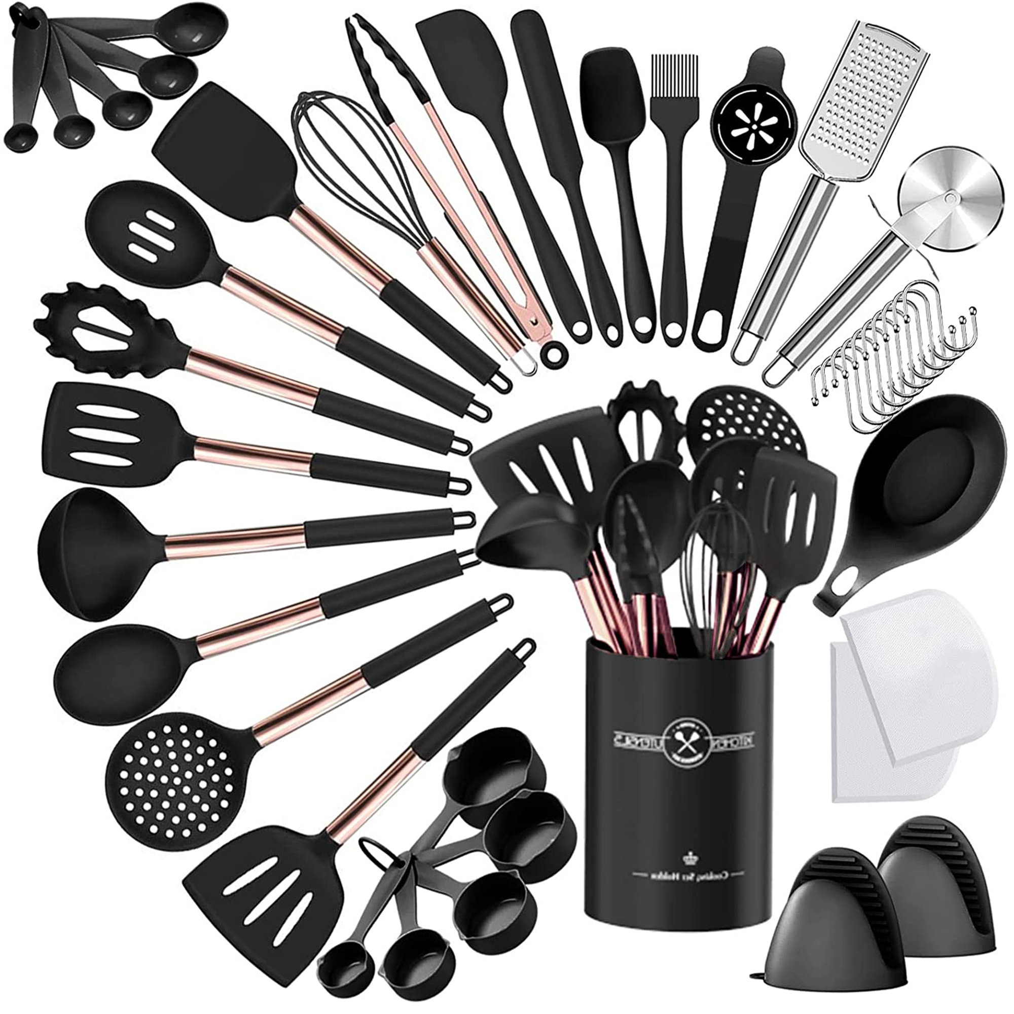 Dgpct 33 Piece Cooking Utensil Set With Utensil Crock Wayfair 1890