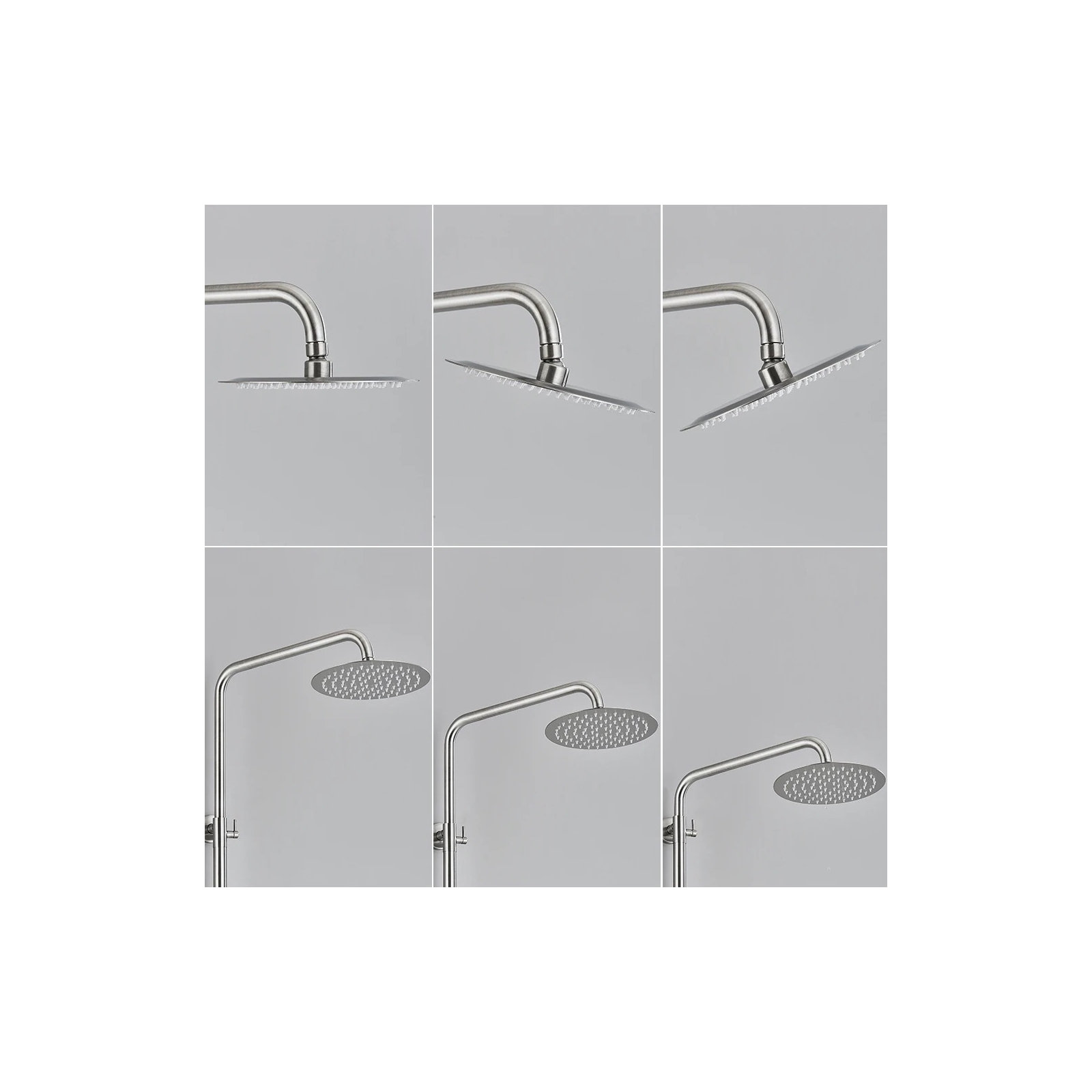 Kenzo Triple Function Outdoor Shower with Single Lever Handle Stainless Steel, Brushed