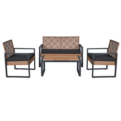 Wicker Outdoor Patio Sectional by Ebern Designs