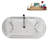 59" Streamline Clawfoot Tub,Tray,Drain, Clawfeet-101628979-102220275