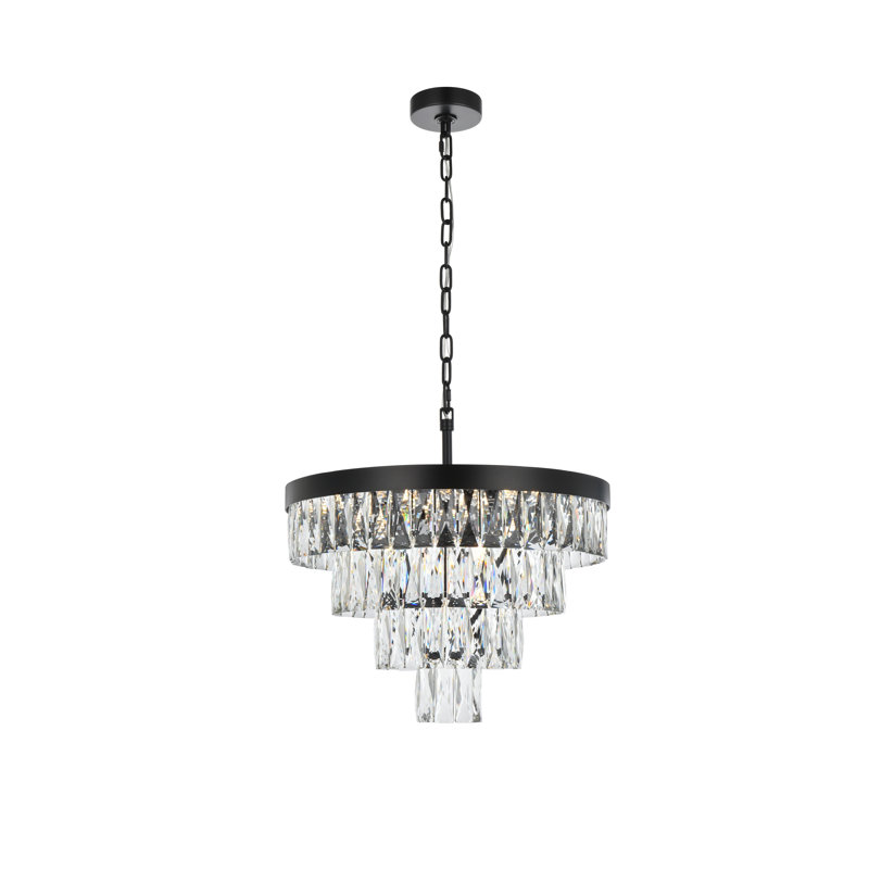 Lustre rond 20 pouces Iva , Noir, noir, noir, noir