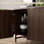 Buffet Lizabeta de 66 po avec 4 portes, armoire de rangement cannelée pour salle à manger et salon-972110910