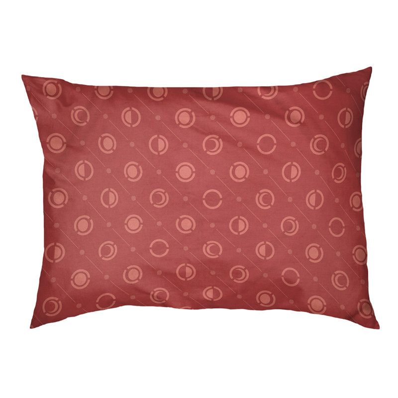 Coussin intérieur pour chien moon phases Chenault, Moyen (l 40 po x P 6,5 po x H 30 po), Rouge foncé / blanc