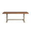 Ensemble de salle à manger Sloan 78 po en bois massif fini chêne avec chaises à dossier à fuseaux - 6 pièces, table, chaises et banc à piètement blanc antique-1518945080-1518945086
