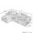 Everleigh 111" W x 63.41" D x 35.4" H 4-Piece Corduroy Modular Sectional Sofa-129388205