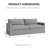 Noelle Solid Wood Upholstered Sofa With Wide Square Arms Couch Comfy Loveseat For Apartment Bedroom Living Room Office-615721385