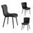 Modern Dining Chairs, Leather Dining Side Chairs With Sturdy Metal Frame & Non-Slip Feet For Kitchen, Restaurant-1565100528-1565100526