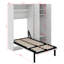 Lit escamotable simple avec casiers et armoires