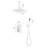 16" Ceiling Mounted Shower Up - Air Injection Improves Bathroom Atmosphere, Brass & Sus304 Stainless, White Shower, Includes Head, Hand 59-Inch Hose, Bracket, Valve Mounting Appliance Kit Enhances-127299622