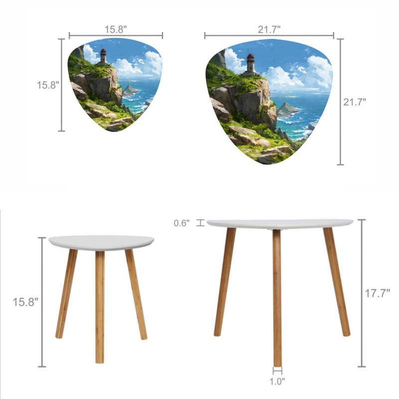Ensemble de 2 tables basses gigognes Triangle