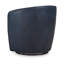 Fauteuil d'appoint pivotant Niko, conception en baril rond, cuir fleur-99518030