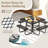 Metal Square Picnic Table Bench Set For 6