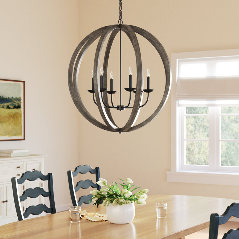 Maxwell 6 - Light Dimmable Globe Chandelier