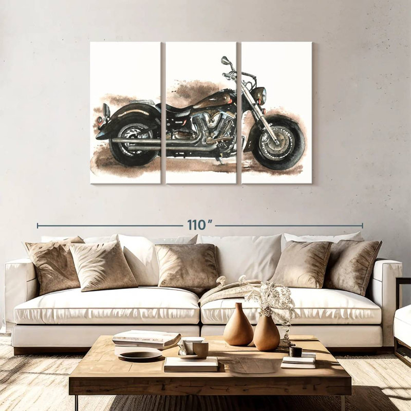 Mehar Custom Chopper Motorcycle, 48" H x 74" W