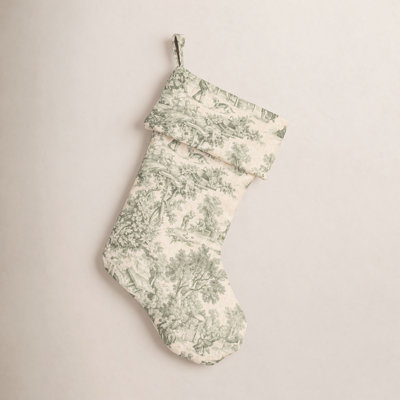 Toile Christmas Stocking