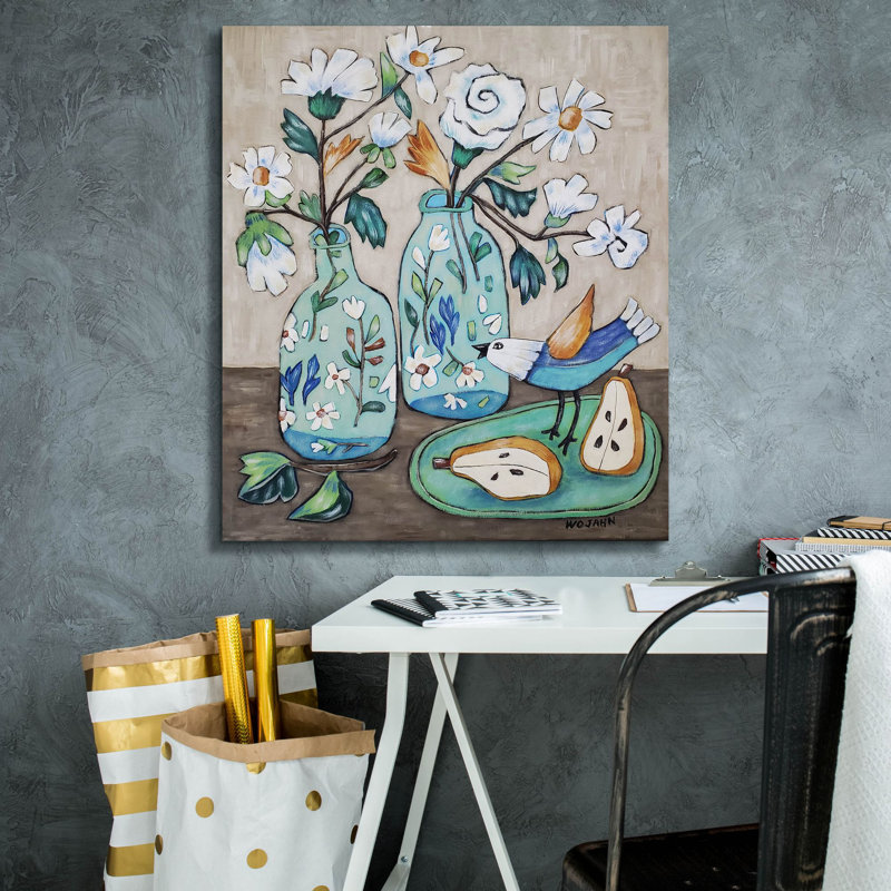 «It's Morning» par Holly Wojhan, art mural sur toile, H 30 po x l 26 po x P 1,5 po