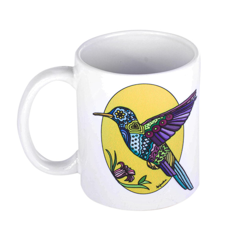 Red Barrel Studio® Handmade Hummingbird Ceramic Mug