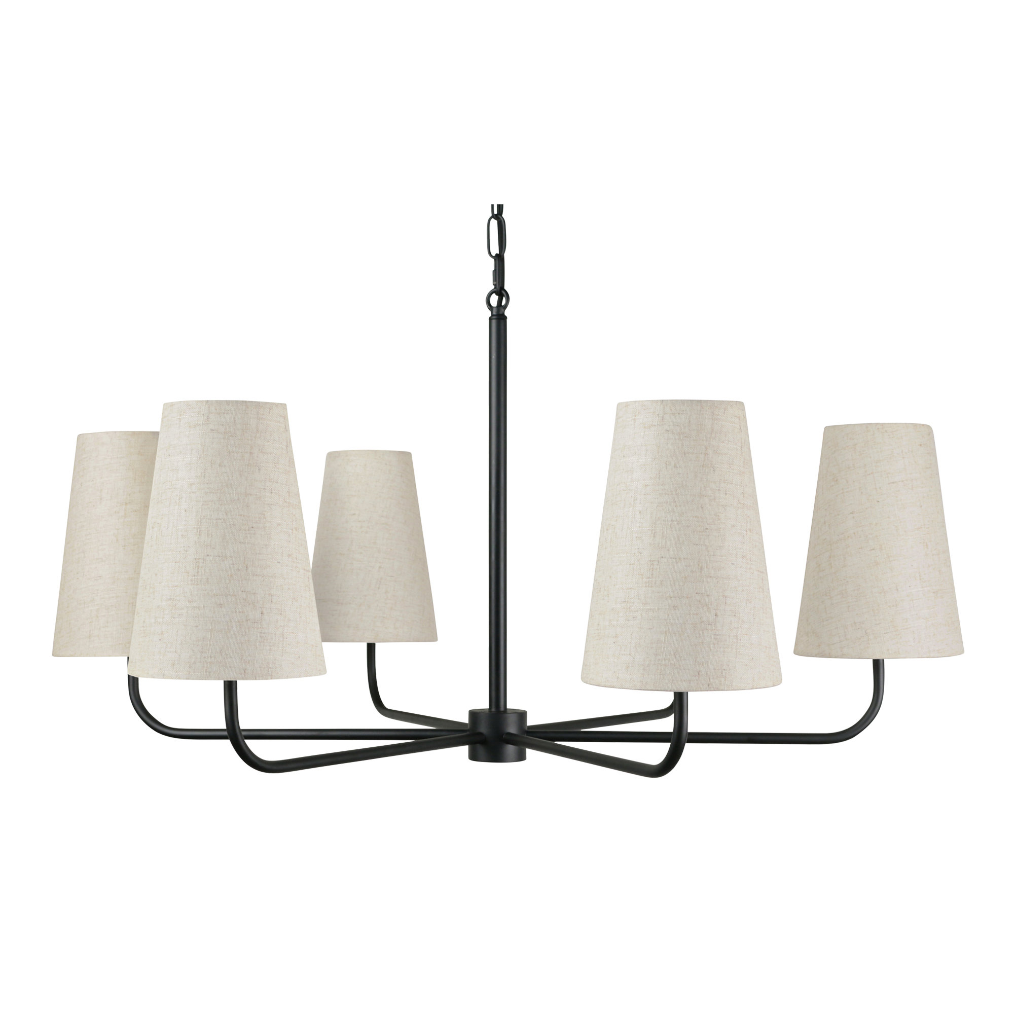6 - Light Steel Chandelier