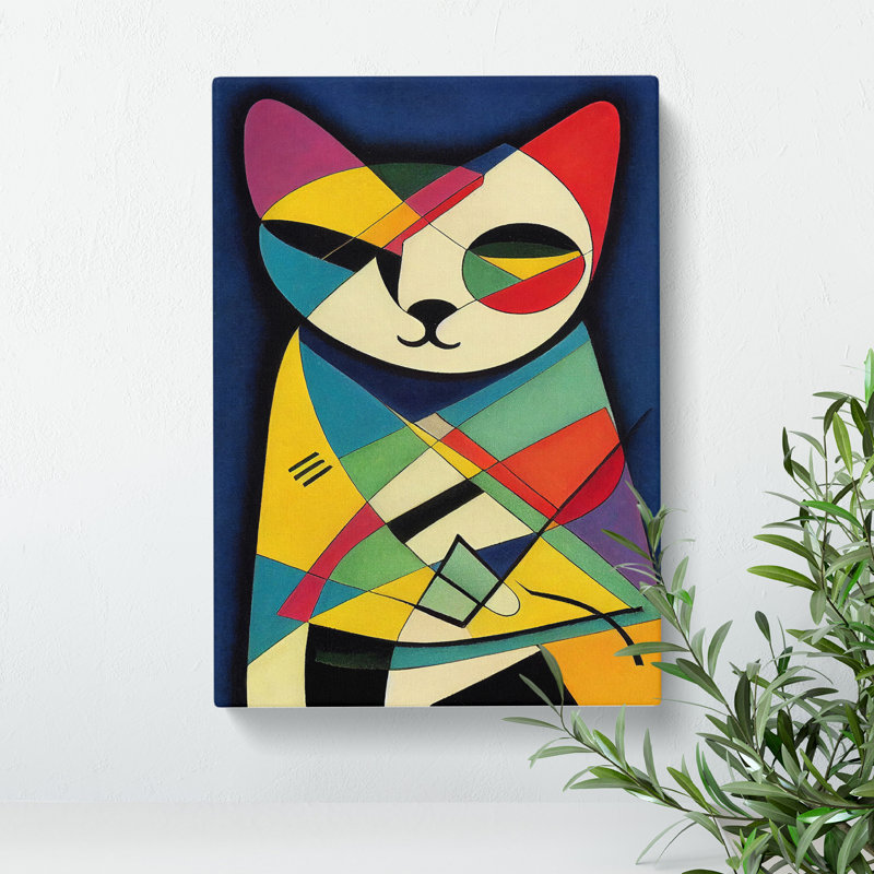 Abstract Cat No.4 - Wrapped Canvas, 50cm H x 35cm W x 3cm D