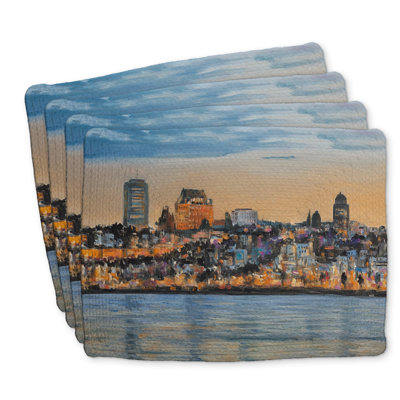 Ensemble de 4 napperons Skyline of Quebec