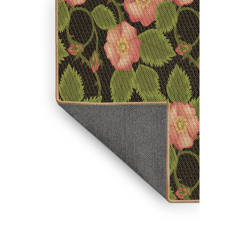 Tapis vert / rose Sayachith, Rectangle 2 pi x 4 pi