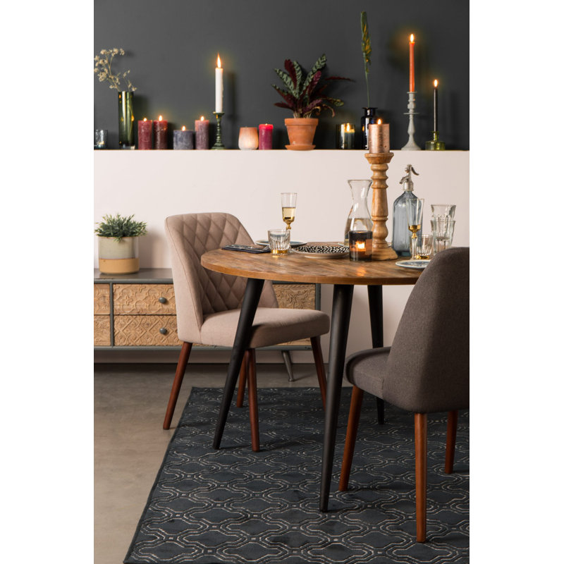 Conway Upholstered Dining Chair, Dark Gray